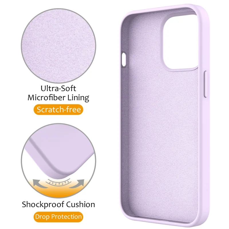 For iPhone 13 Pro Max Magnetic Case Ring Kickstand PC + Silicone Phone Cover - Purple