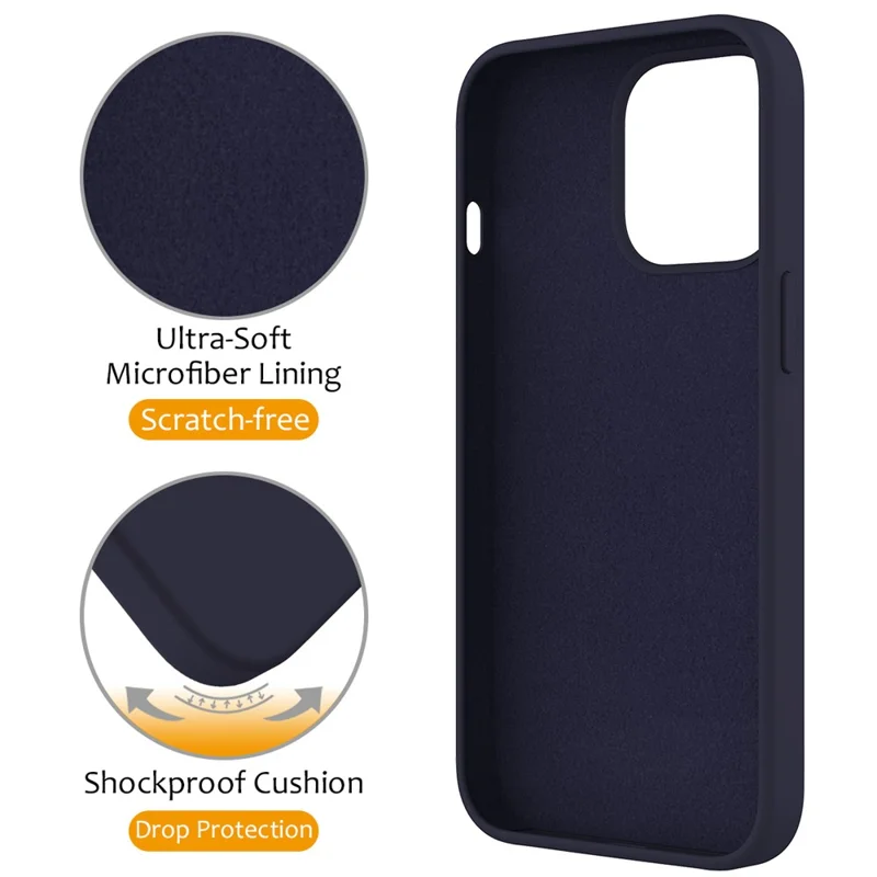 For iPhone 15 Pro Magnetic Case Ring Kickstand Anti-drop Phone Cover - Midnight Blue