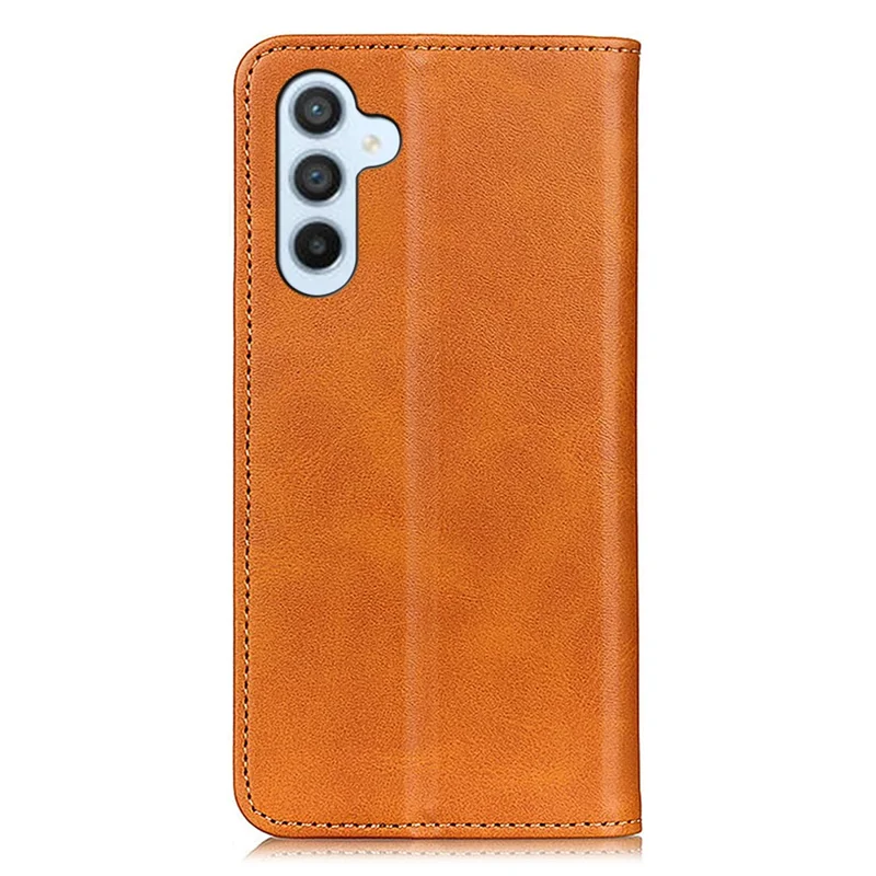 For Samsung Galaxy A35 5G Split Leather Wallet Case Full Body Protective Phone Cover - Brown