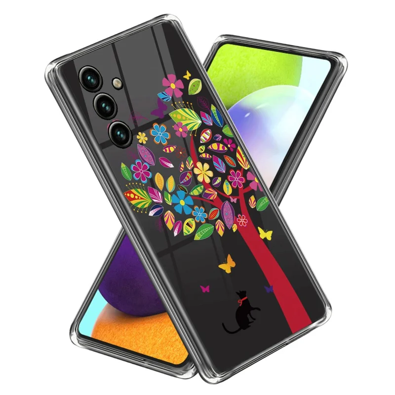 For Samsung Galaxy A35 5G Case Pattern Printed Design TPU Phone Cover - Cat and Tree