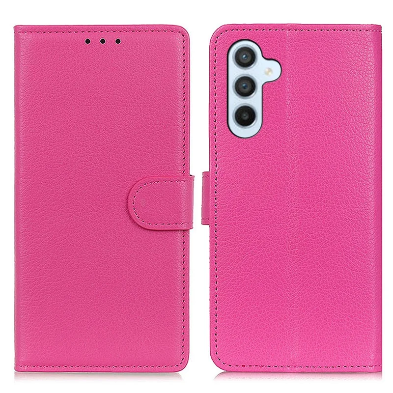 For Samsung Galaxy A35 5G Wallet Case PU Leather Stand Card Slot Protective Phone Cover - Rose