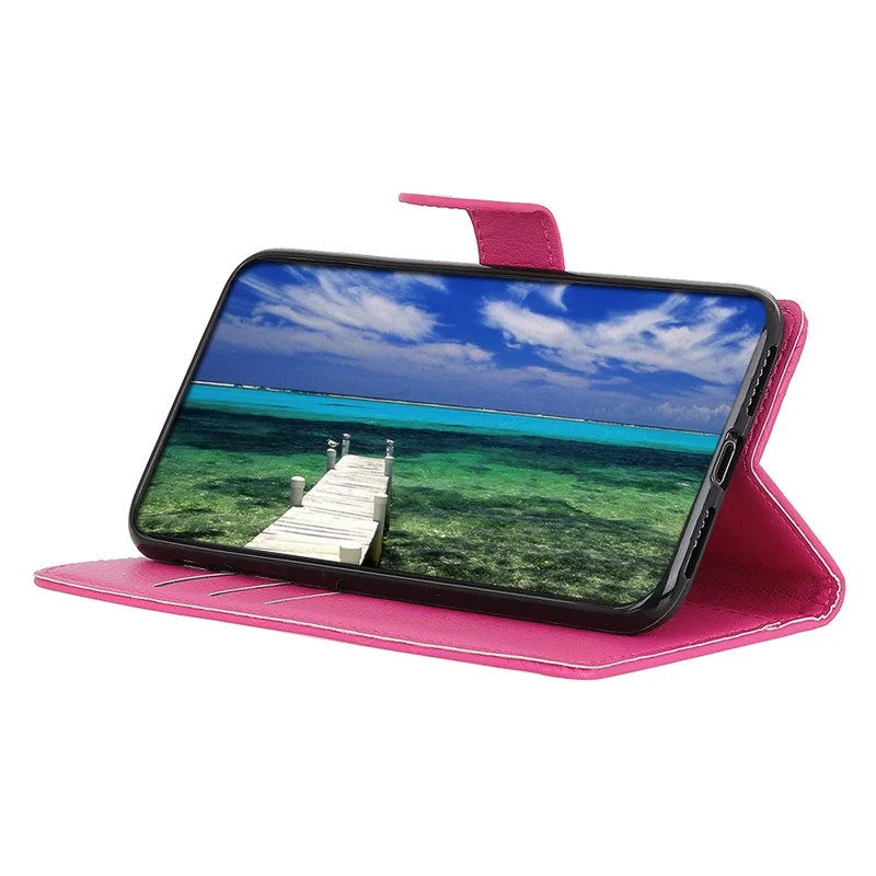 For Samsung Galaxy A35 5G Wallet Case PU Leather Stand Card Slot Protective Phone Cover - Rose