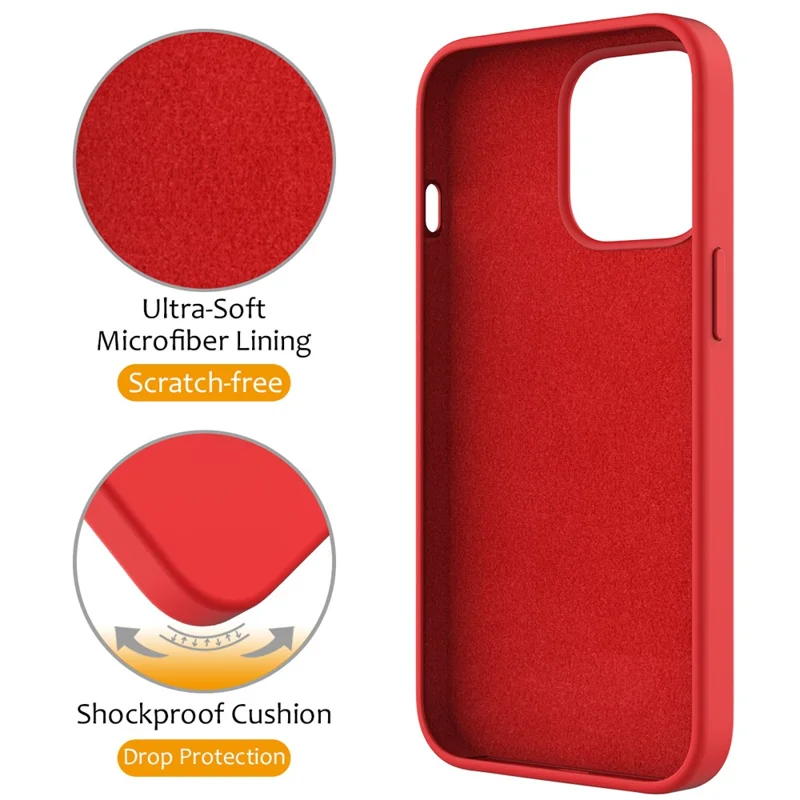For iPhone 14 Pro Magnetic Case Kickstand Anti-drop PC + Silicone Cover - Red