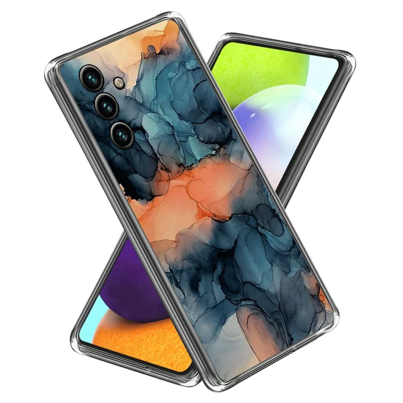 For Samsung Galaxy A15 4G TPU Case IMD Abstract Marble Mobile Phone Cover - Style A