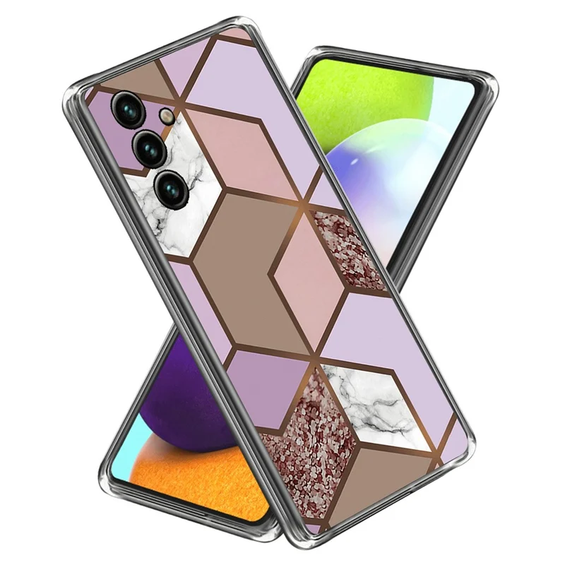For Samsung Galaxy A15 4G TPU Case IMD Abstract Marble Mobile Phone Cover - Style C