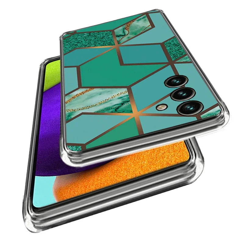 For Samsung Galaxy A15 4G TPU Case IMD Abstract Marble Mobile Phone Cover - Style D