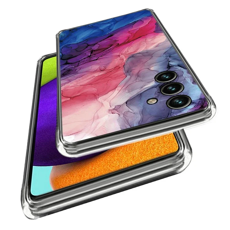 Pour Samsung Galaxy A15 4G TPU Case IMD Abstract Marble Mobile Phone Cover - Style I