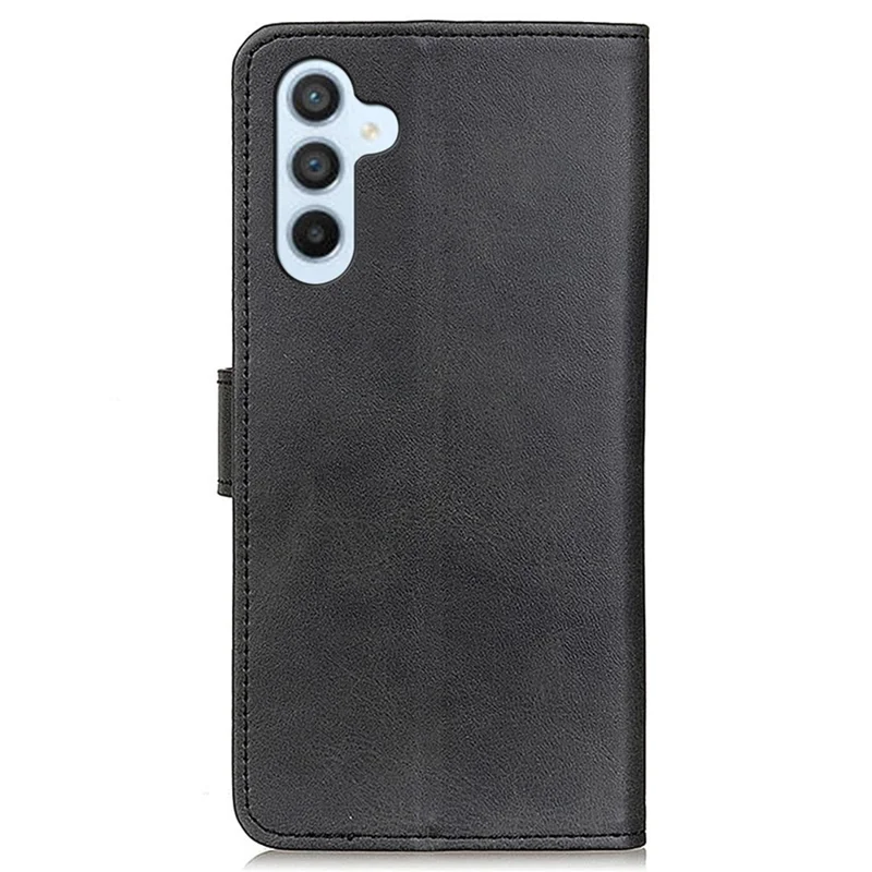 For Samsung Galaxy A35 5G Leather Phone Case Magnetic Folio Stand Cover - Black