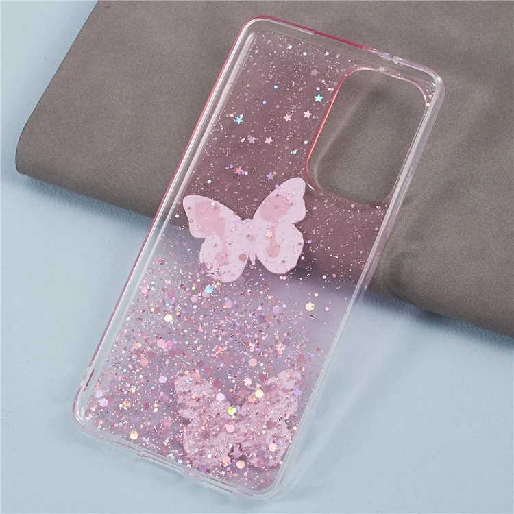AW Series For Samsung Galaxy A53 5G Cell Phone Case TPU+PVC Shockproof Cover with Big Rear Lens Hole - Pink
