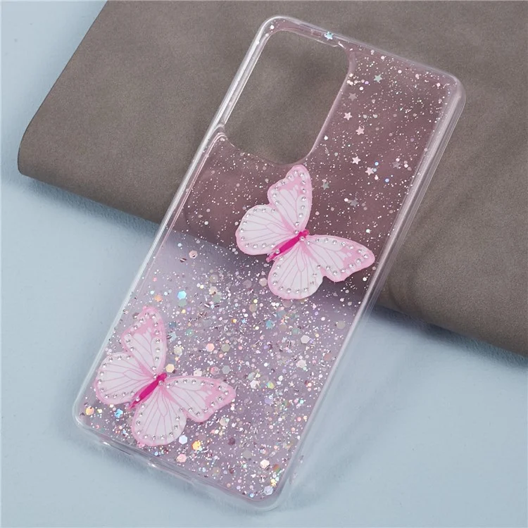 AW Series For Samsung Galaxy A53 5G Cell Phone Case TPU+PVC Shockproof Cover with Big Rear Lens Hole - Pink