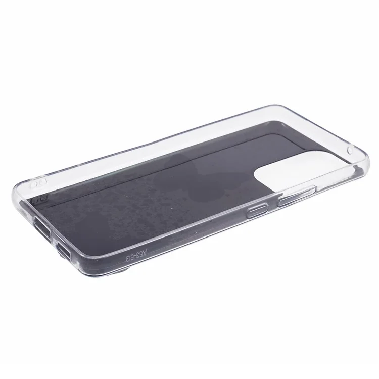 Série AW para Samsung Galaxy A32 4G (Versão EU) Capa de Telefone Sparkle Epoxy TPU+PVC com Buraco Grande na Lente Traseira - Preto