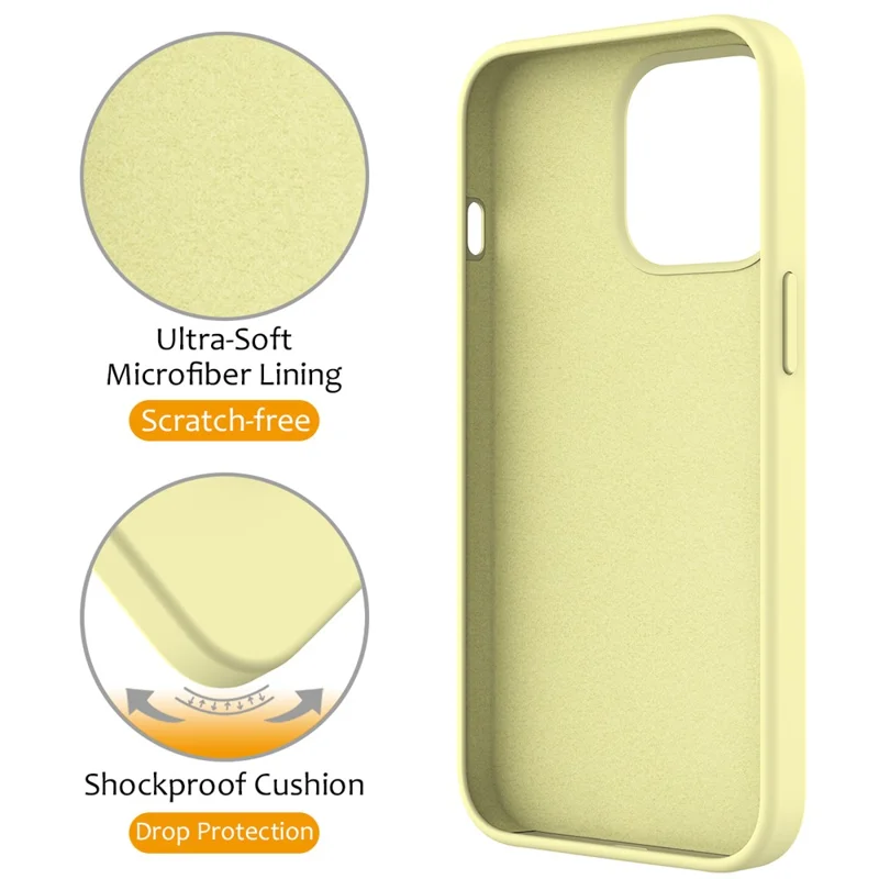 For iPhone 14 Pro Max Kickstand Case PC + Silicone Cover Compatible with MagSafe - Yellow