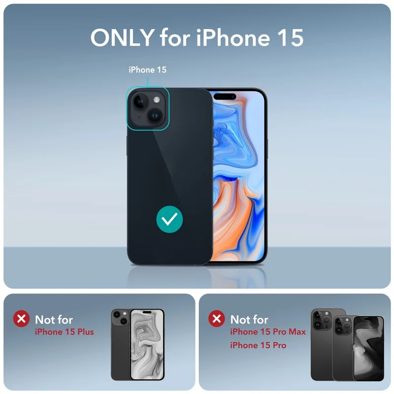 ESR Air Armor Series For iPhone 15 Case TPU+Acrylic Drop-resistant Phone Back Shell - Clear