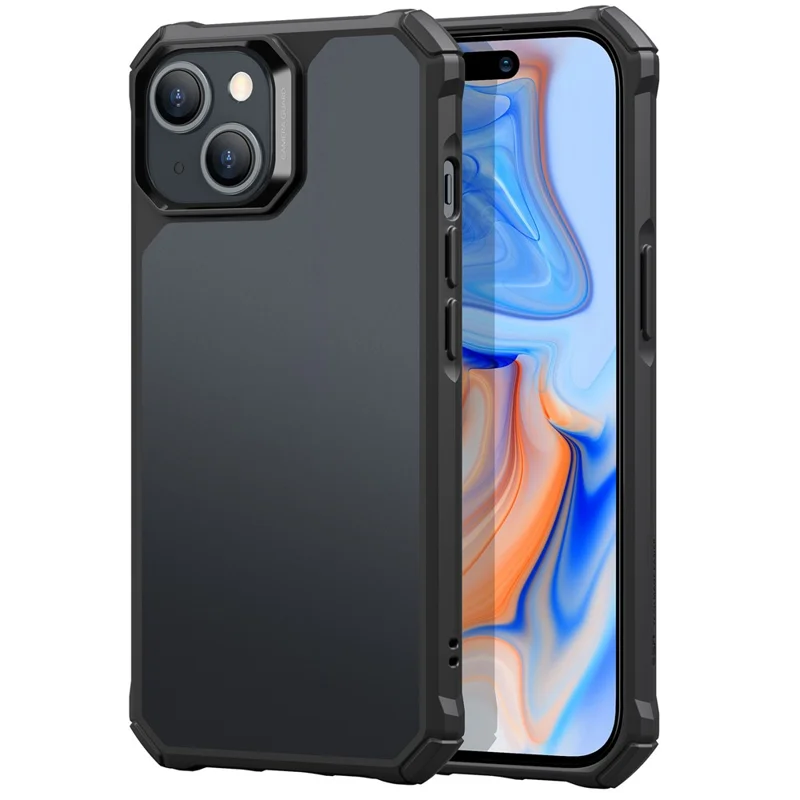ESR Air Armor Series For iPhone 15 Case TPU+Acrylic Drop-resistant Phone Back Shell - Frosted Black