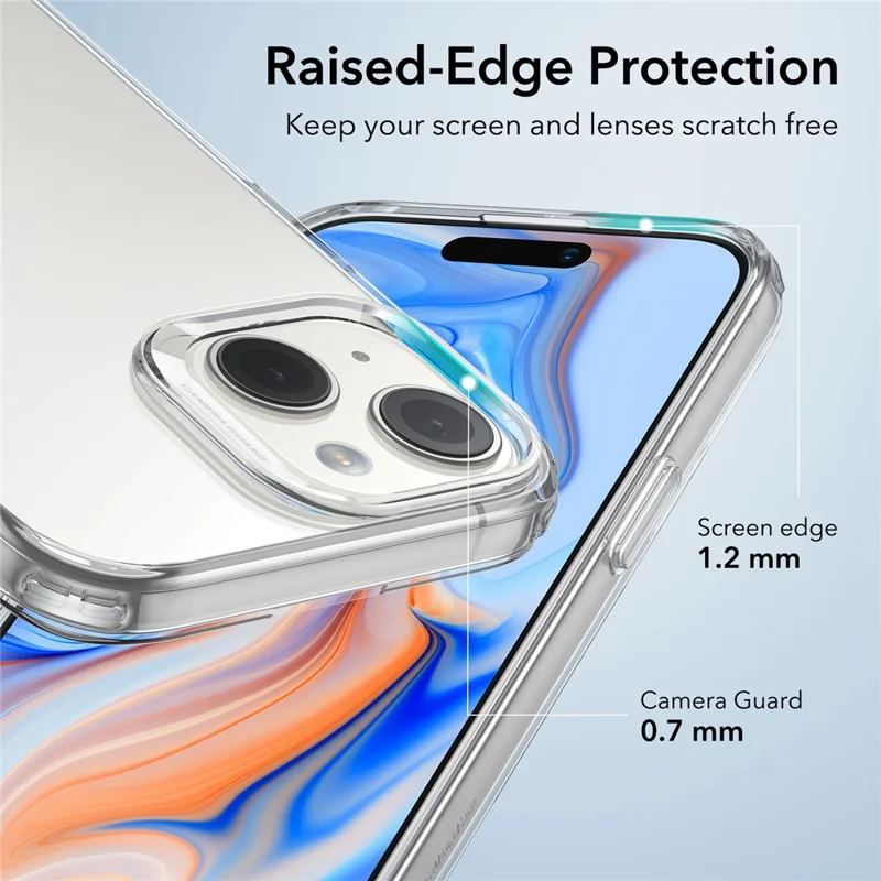 ESR Project Zero Series for iPhone 15 Cell Phone Case Slim-Fit Soft TPU Transparent Protective Shell