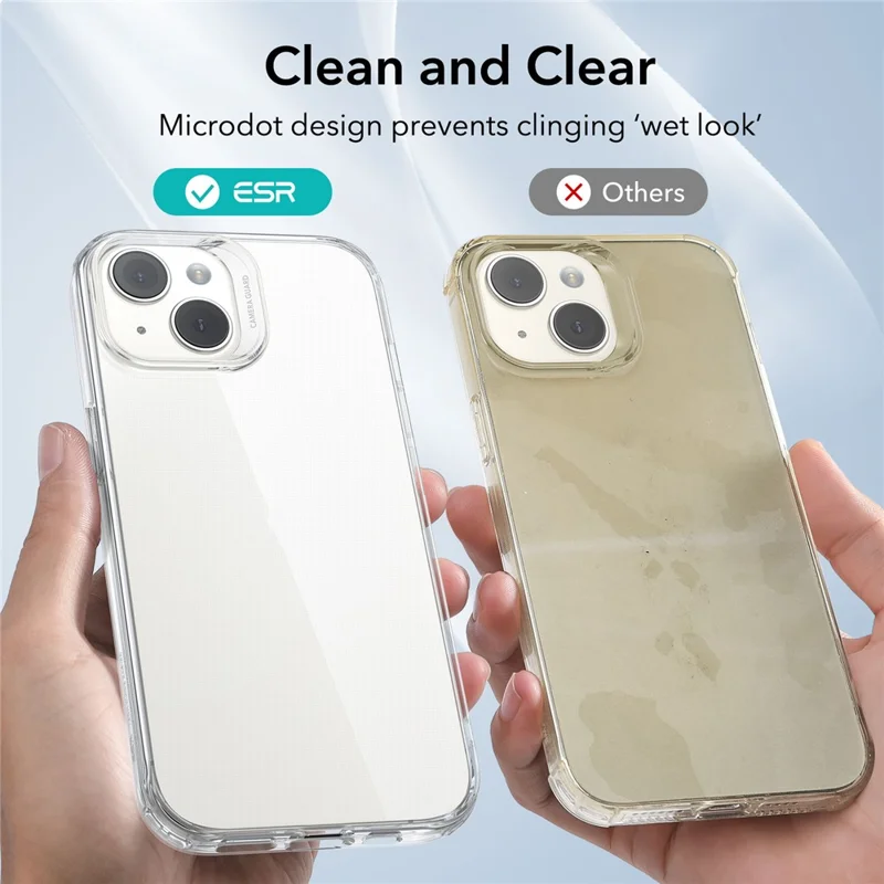 ESR Project Zero Series for iPhone 15 Cell Phone Case Slim-Fit Soft TPU Transparent Protective Shell