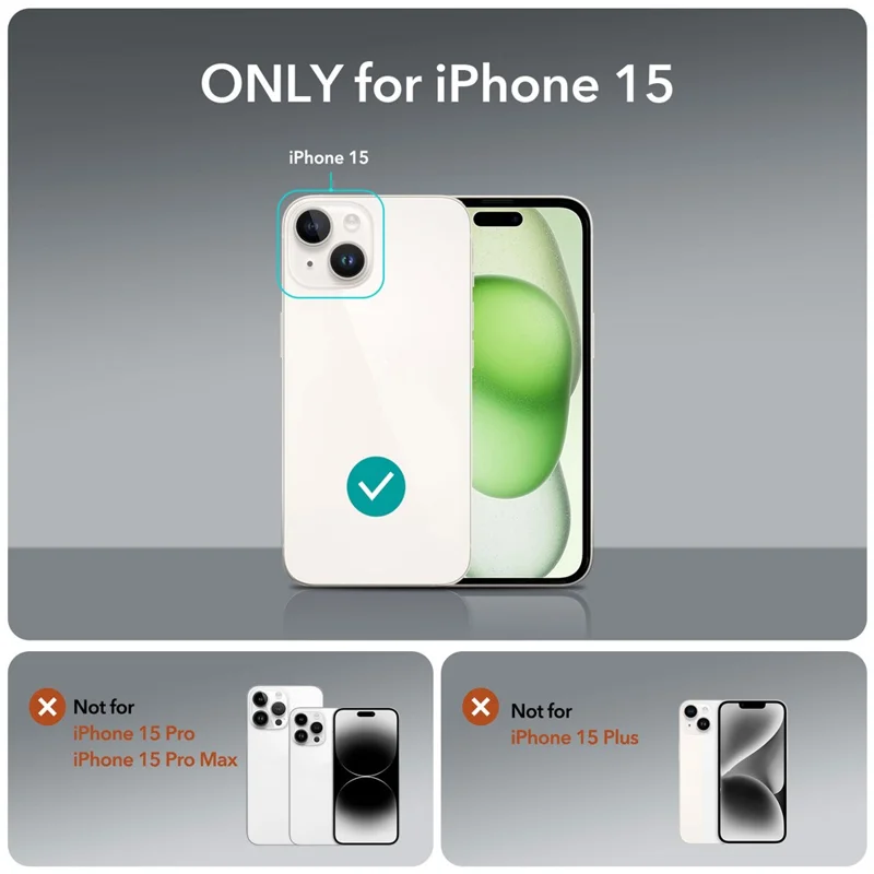 ESR Project Zero Series for iPhone 15 Cell Phone Case Slim-Fit Soft TPU Transparent Protective Shell