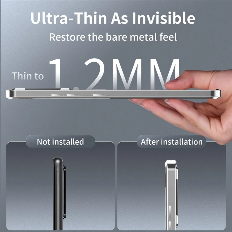 For Samsung Galaxy S24+ Matte Phone Case Lens Protection Metal Frame Magnetic Cover - Silver