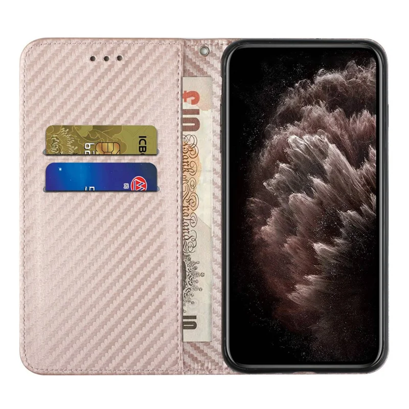 For Samsung Galaxy S25+ / S24+ Case PU Leather Wallet Phone Stand Cover - Rose Gold