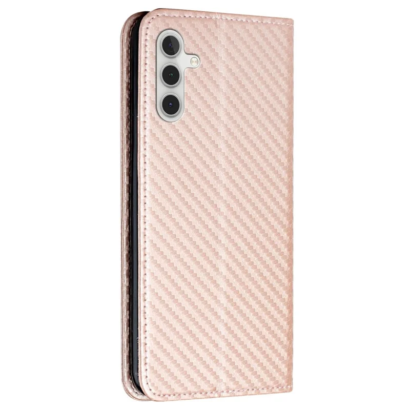 For Samsung Galaxy S25+ / S24+ Case PU Leather Wallet Phone Stand Cover - Rose Gold