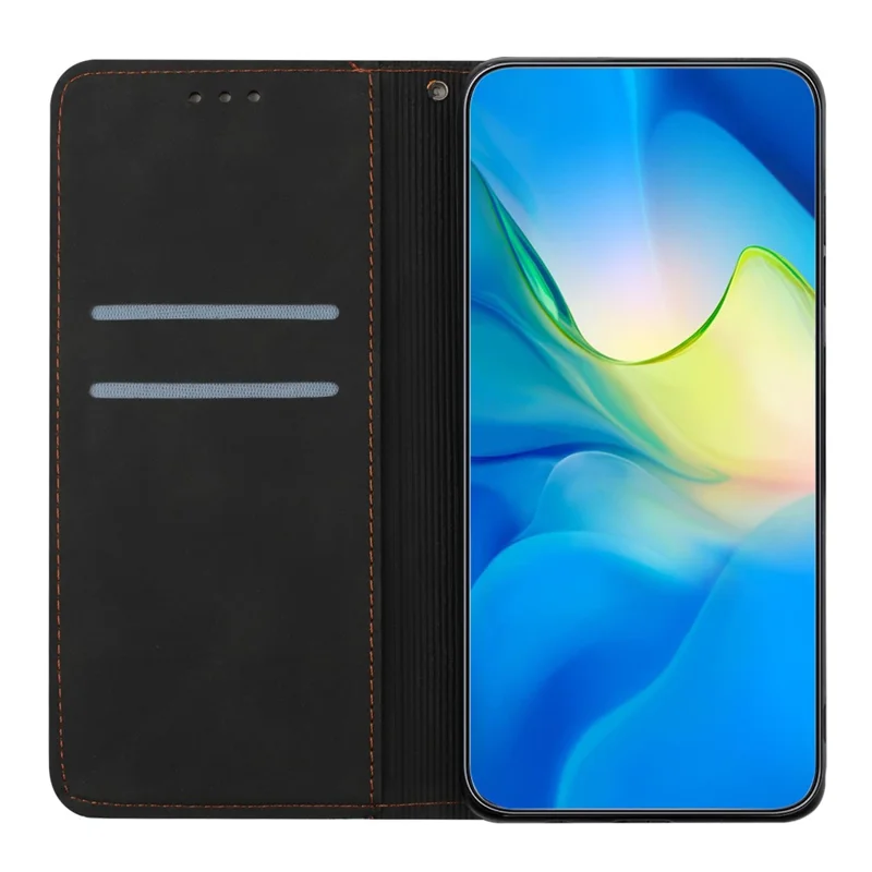 For Samsung Galaxy S25 / S24 Leather Case Wallet Stand Imprinted Phone Cover - Black