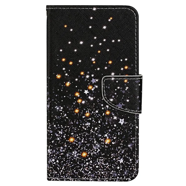 For Samsung Galaxy A15 5G Case PU Leather Pattern Printing Wallet Phone Cover with Strap - Shattered Stars