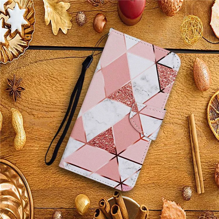 For Xiaomi Redmi 13C 4G / 5G / 13R 5G / Poco M6 5G / Poco C65 4G Leather Case Pattern Printing Phone Wallet Cover - Marble Pattern