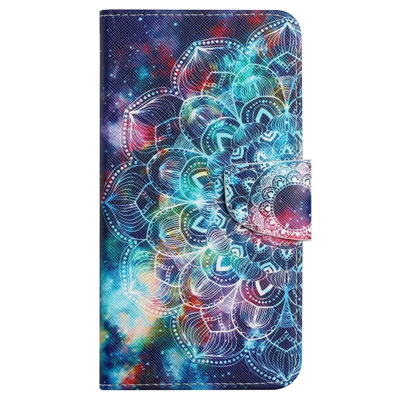 For Xiaomi Redmi 13C 4G / 5G / 13R 5G / Poco M6 5G / Poco C65 4G Leather Case Pattern Printing Phone Wallet Cover - Starry Sky / Mandala
