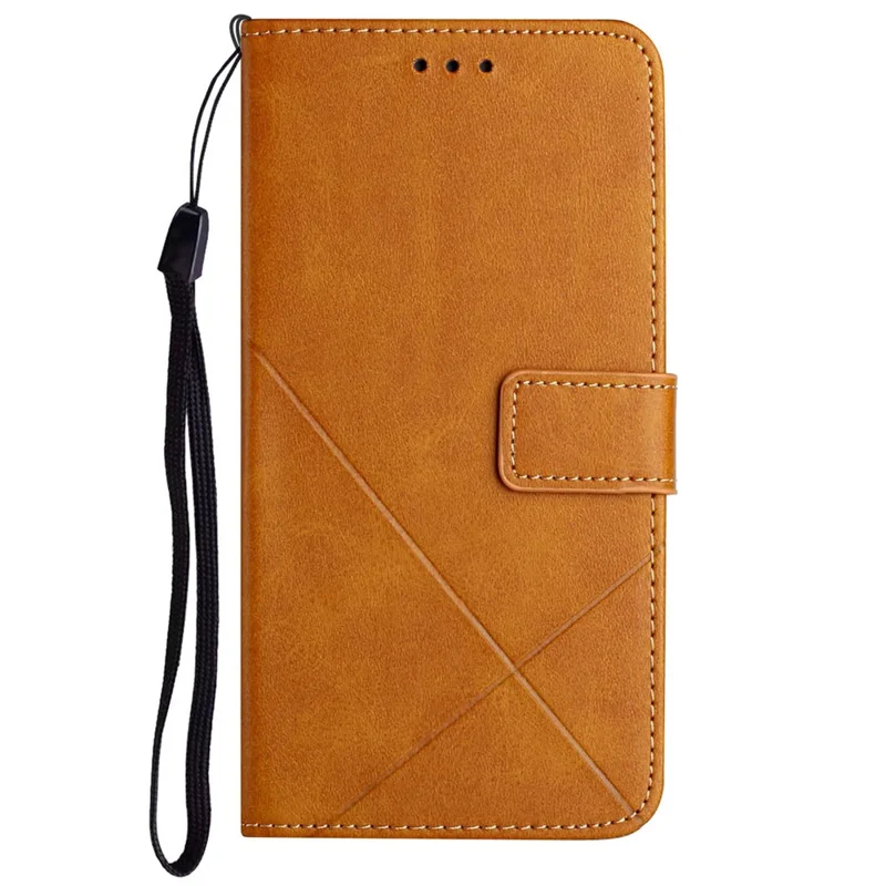 For Samsung Galaxy S24 Ultra Case Solid Color PU Leather Stand Wallet Phone Cover with Wrist Strap - Yellow