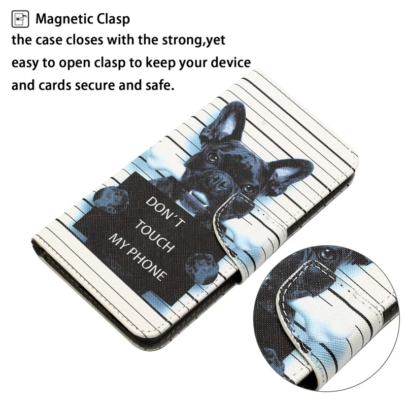 For Xiaomi Redmi 13C 4G / 5G / 13R 5G / Poco M6 5G / Poco C65 4G Case Pattern Printing Wallet Stand Leather Cover - Don't Touch My Phone