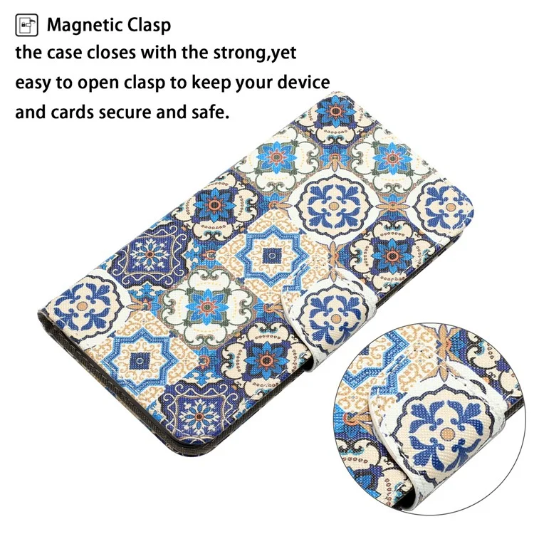 Для Samsung Galaxy S24 Ultra Case Pattern Printing Phone Cover с бумажником - Ретро Тотем