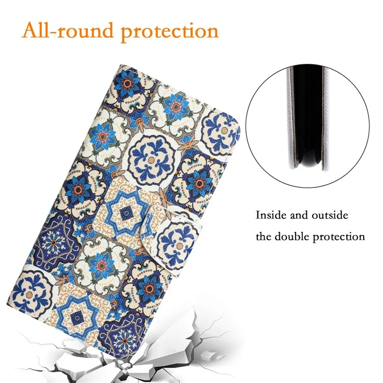 Для Samsung Galaxy S24 Ultra Case Pattern Printing Phone Cover с бумажником - Ретро Тотем