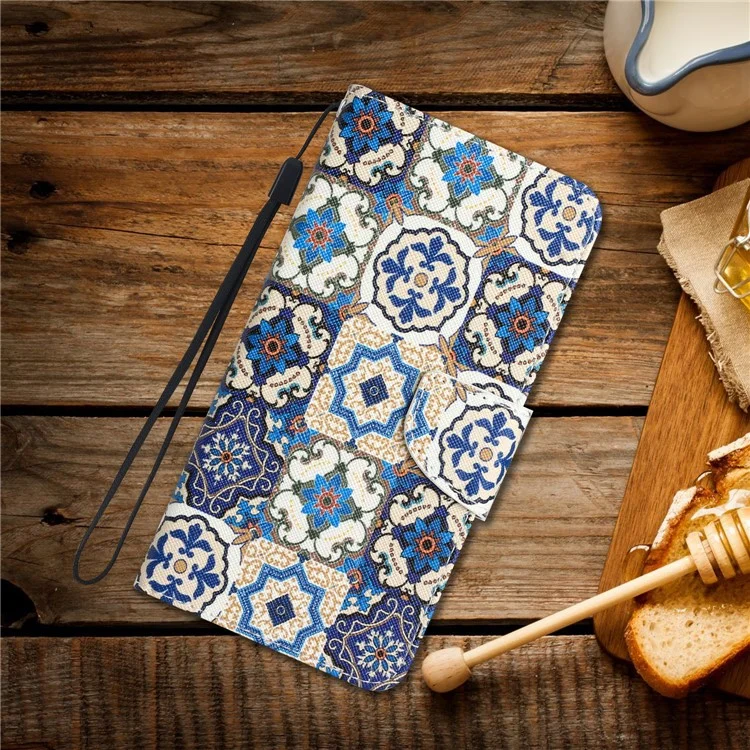 Для Samsung Galaxy S24 Ultra Case Pattern Printing Phone Cover с бумажником - Ретро Тотем