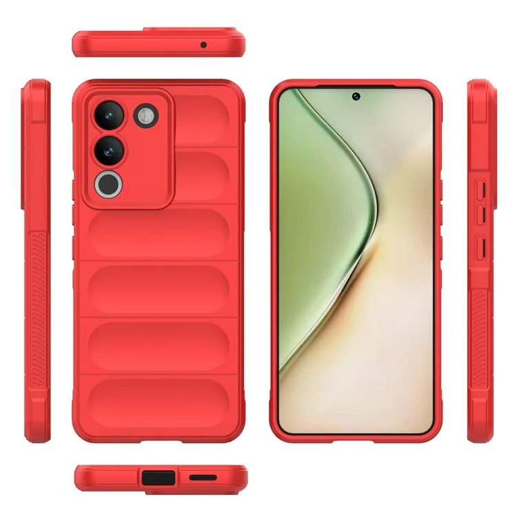 Per vivo Y200 (India) 5G TPU Case Anti-drop Protection Phone Back Cover - Rosso
