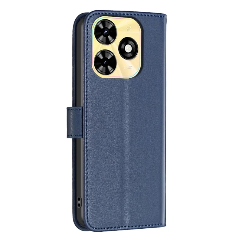 BINFEN COLOR BF17 For TECNO Spark 20C Case Wallet PU Leather Anti-Drop Cover - Blue