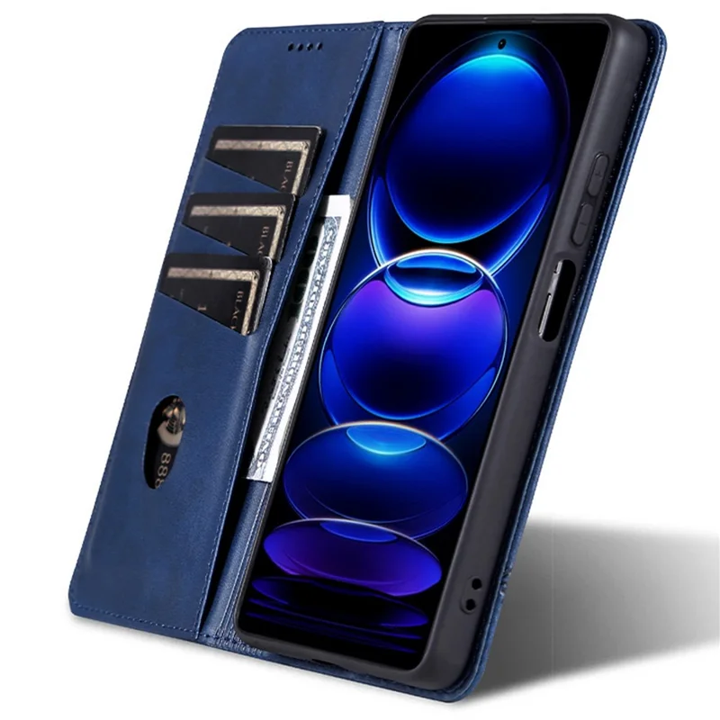 AZNS For Huawei nova 11 SE / nova 12 SE 4G Case Cowhide Texture Leather Wallet Phone Cover - Blue