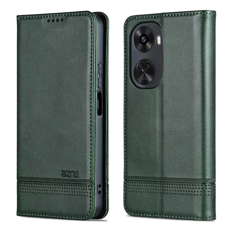 AZNS For Huawei nova 11 SE / nova 12 SE 4G Case Cowhide Texture Leather Wallet Phone Cover - Green