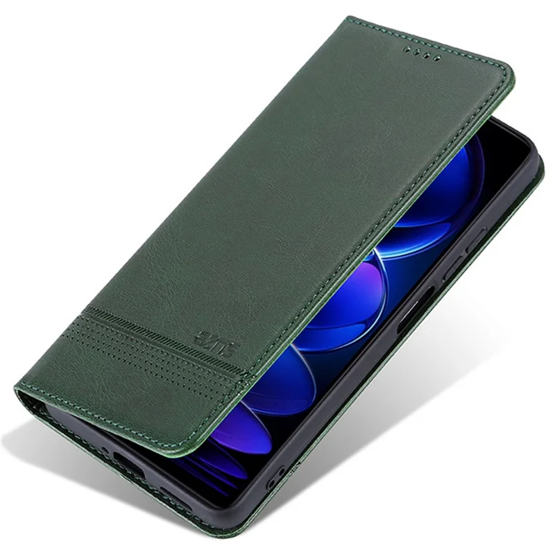 AZNS For Huawei nova 11 SE / nova 12 SE 4G Case Cowhide Texture Leather Wallet Phone Cover - Green