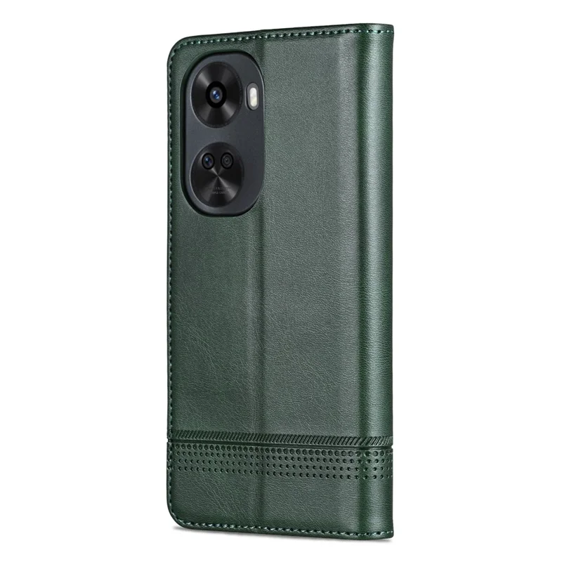 AZNS For Huawei nova 11 SE / nova 12 SE 4G Case Cowhide Texture Leather Wallet Phone Cover - Green