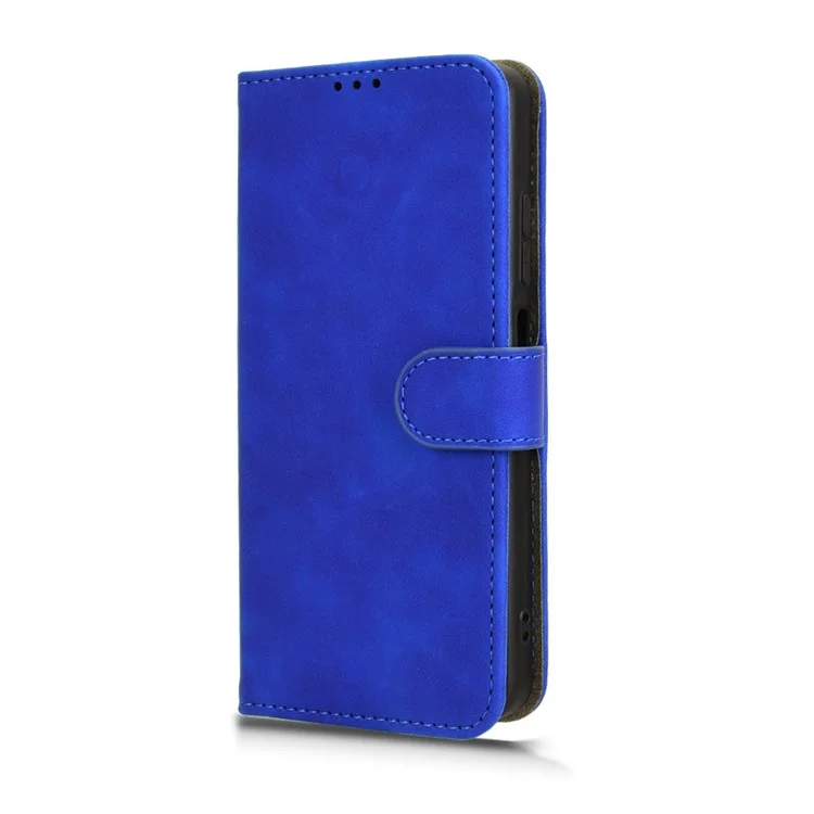For TECNO Spark 20 Case PU Leather Flip Cover Drop Protection Skin-Touch Wallet Phone Case - Blue