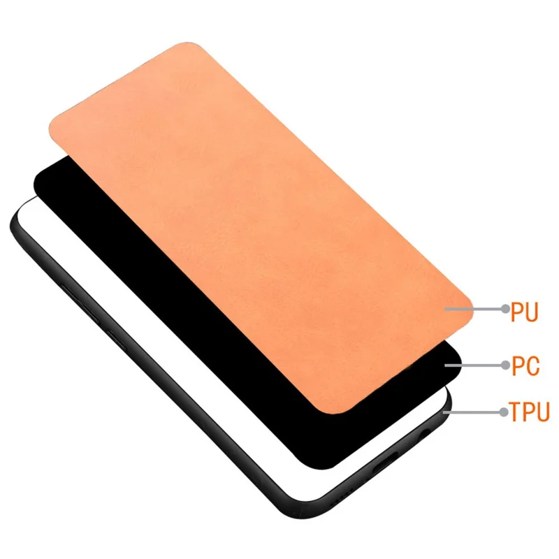 For Infinix Hot 30 Phone Case PU Leather Stitching Line Back Cover - Orange