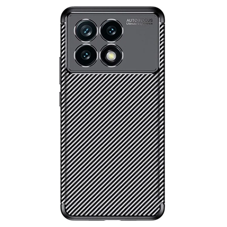 Для Xiaomi Poco F6 Pro 5G / Redmi K70 5G / K70 Pro 5G TPU Чехол Carbon Fiber Texture Camera Protection Phone Cover