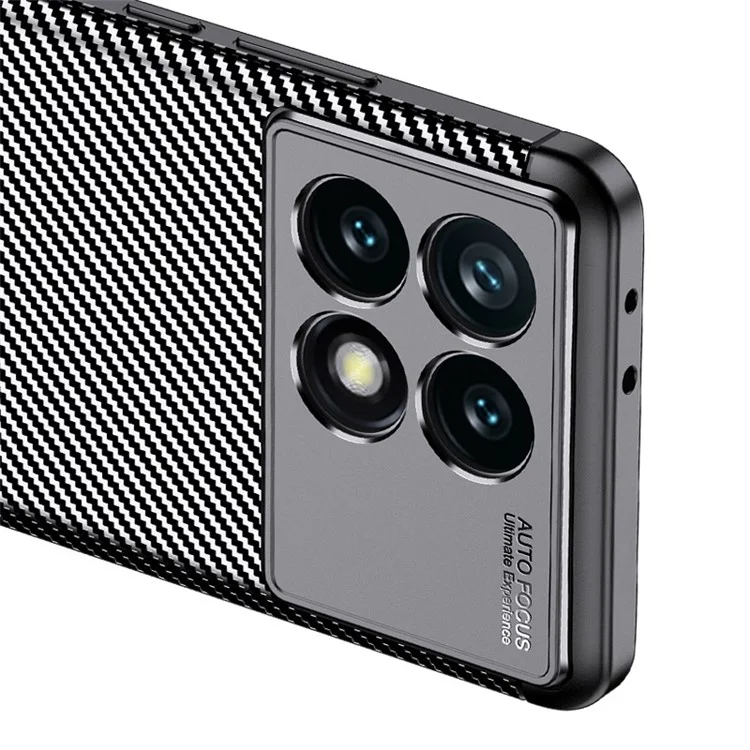 Для Xiaomi Poco F6 Pro 5G / Redmi K70 5G / K70 Pro 5G TPU Чехол Carbon Fiber Texture Camera Protection Phone Cover