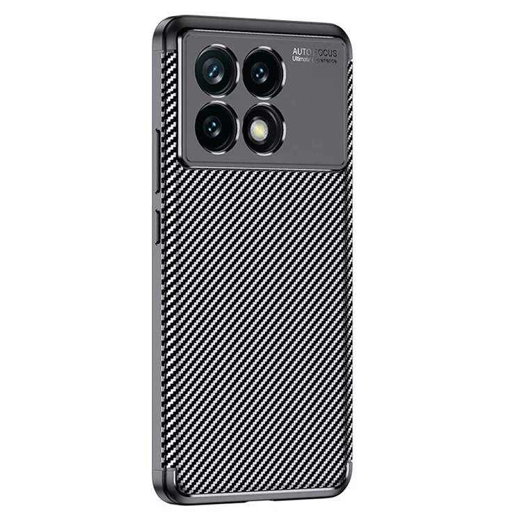 Для Xiaomi Poco F6 Pro 5G / Redmi K70 5G / K70 Pro 5G TPU Чехол Carbon Fiber Texture Camera Protection Phone Cover