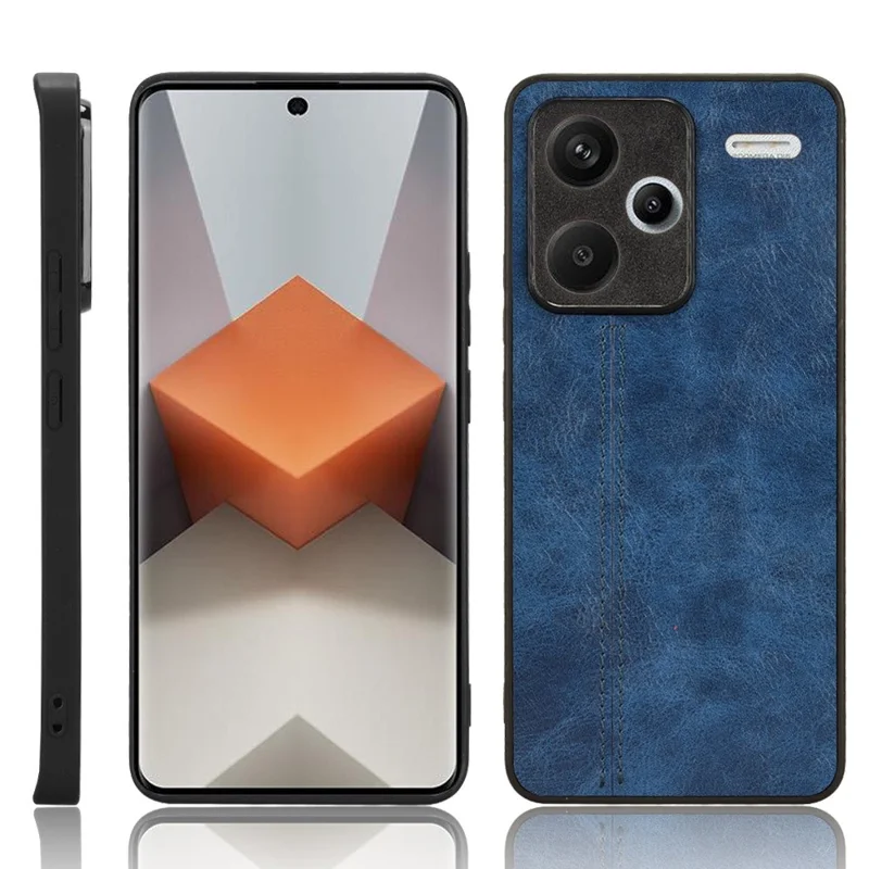 Для Xiaomi Redmi Note 13 Pro+ 5G Чехол для телефона Cowhide Texture Impact Absorption Cover - Blue