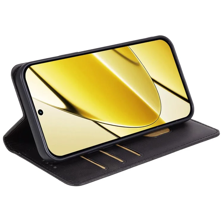Para Realme 11x 5G / 11 5G (Global) Case Slim-Fit Capa de Telefone Móvel em Couro PU - Preto