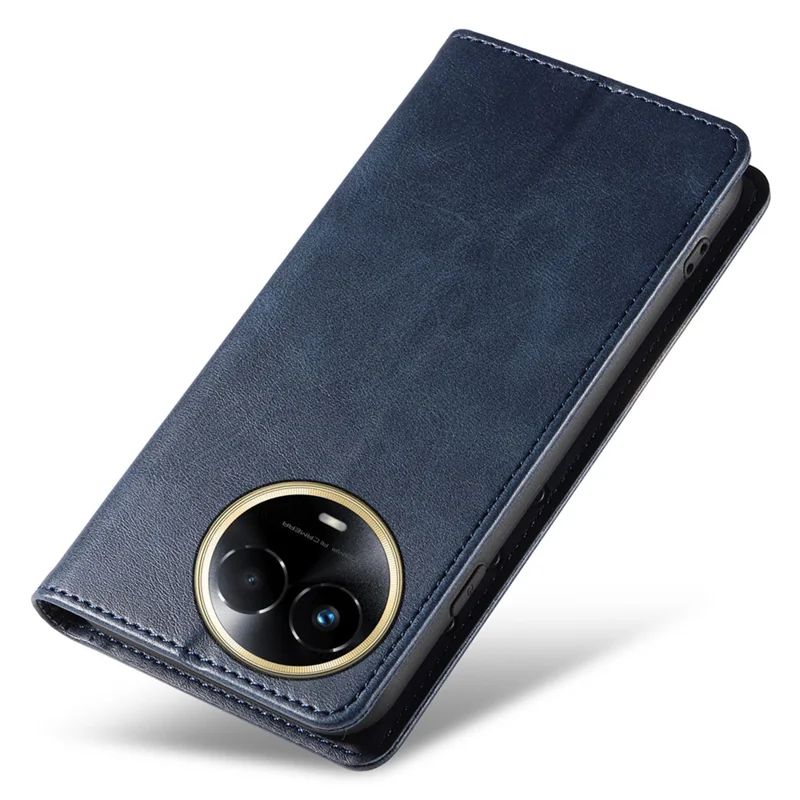For Realme 11x 5G / 11 5G (Global) Case Slim-Fit PU Leather Mobile Phone Cover - Blue