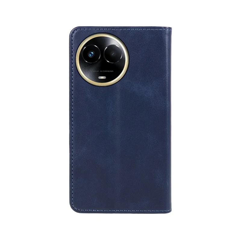 For Realme 11x 5G / 11 5G (Global) Case Slim-Fit PU Leather Mobile Phone Cover - Blue