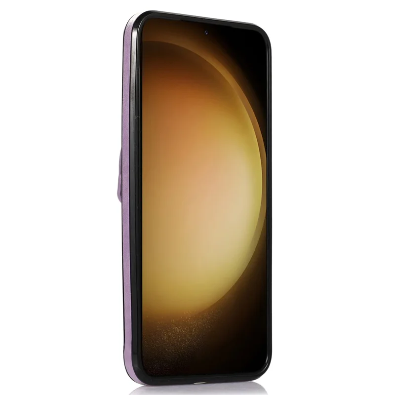 For Samsung Galaxy A14 5G / 4G Case Shockproof Phone Cover Card Holder PU Leather+TPU Phone Shell - Purple