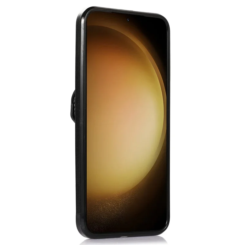 For Samsung Galaxy A25 5G (Global) (161.0 x 76.5 x 8.3mm) Case Shockproof PU Leather+TPU Phone Cover with Card Holder - Black